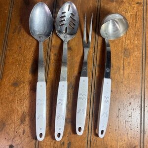 Vintage Ekco Flint Arrowhead Utensil Ladle Spoon Server Harvest Wheat